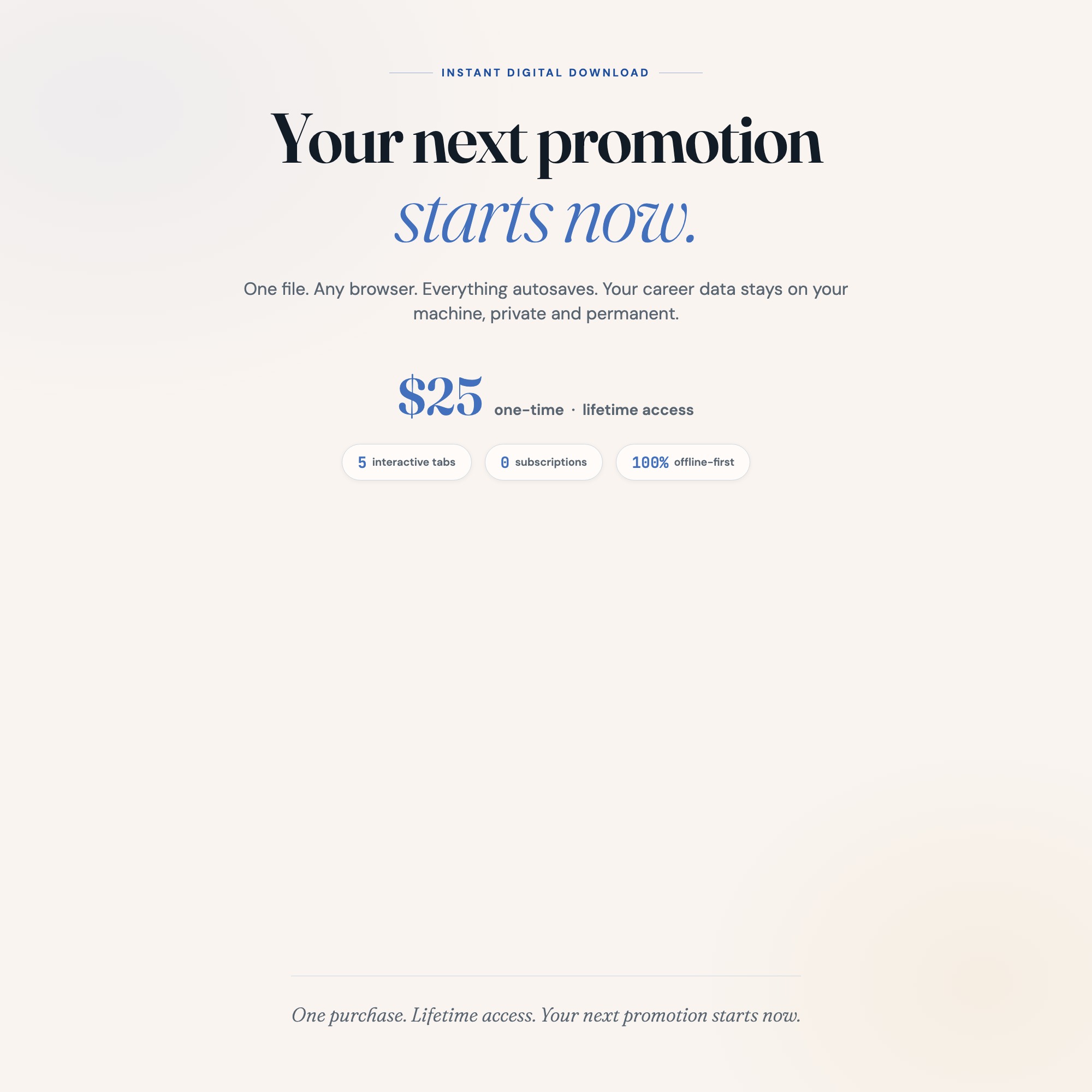 Career Growth Dashboard, Interactive Promotion OS: Achievement Log, Skills Map, Promotion Brief Generator, Annual Review Tracker — image 10