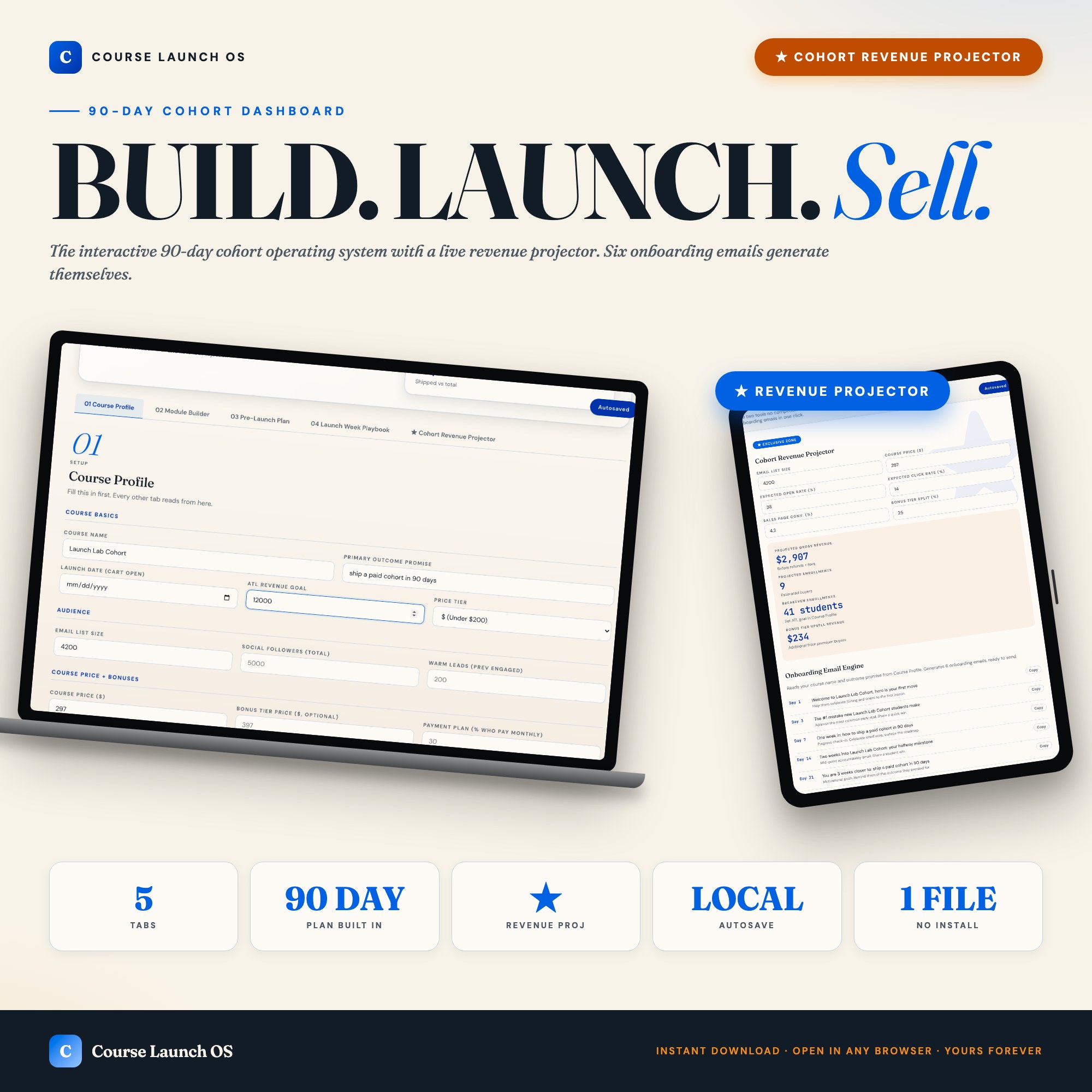 Course Launch OS Dashboard