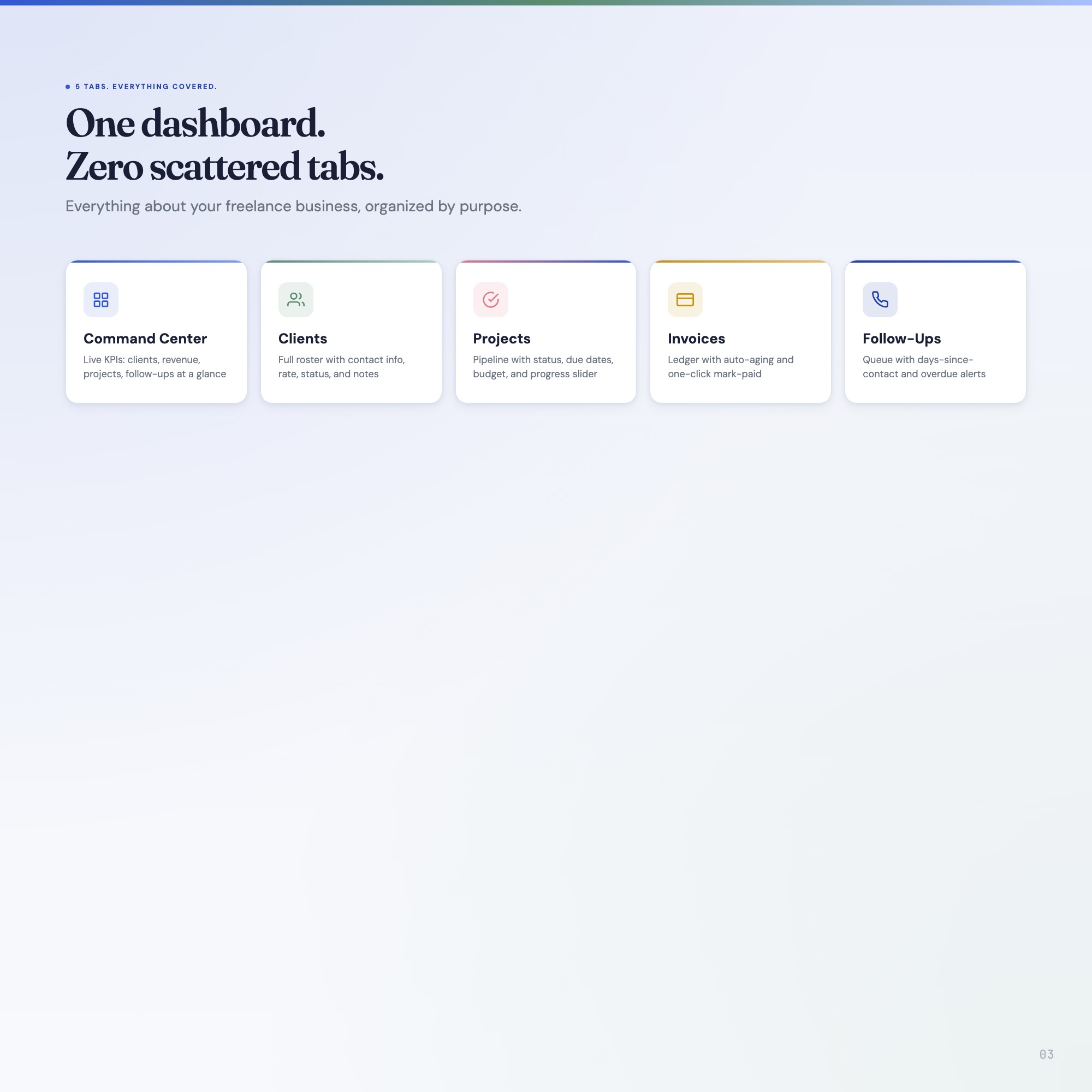 Interactive Freelancer Dashboard | Client & Project Command Center | Invoice Tracker | Digital Download — image 3