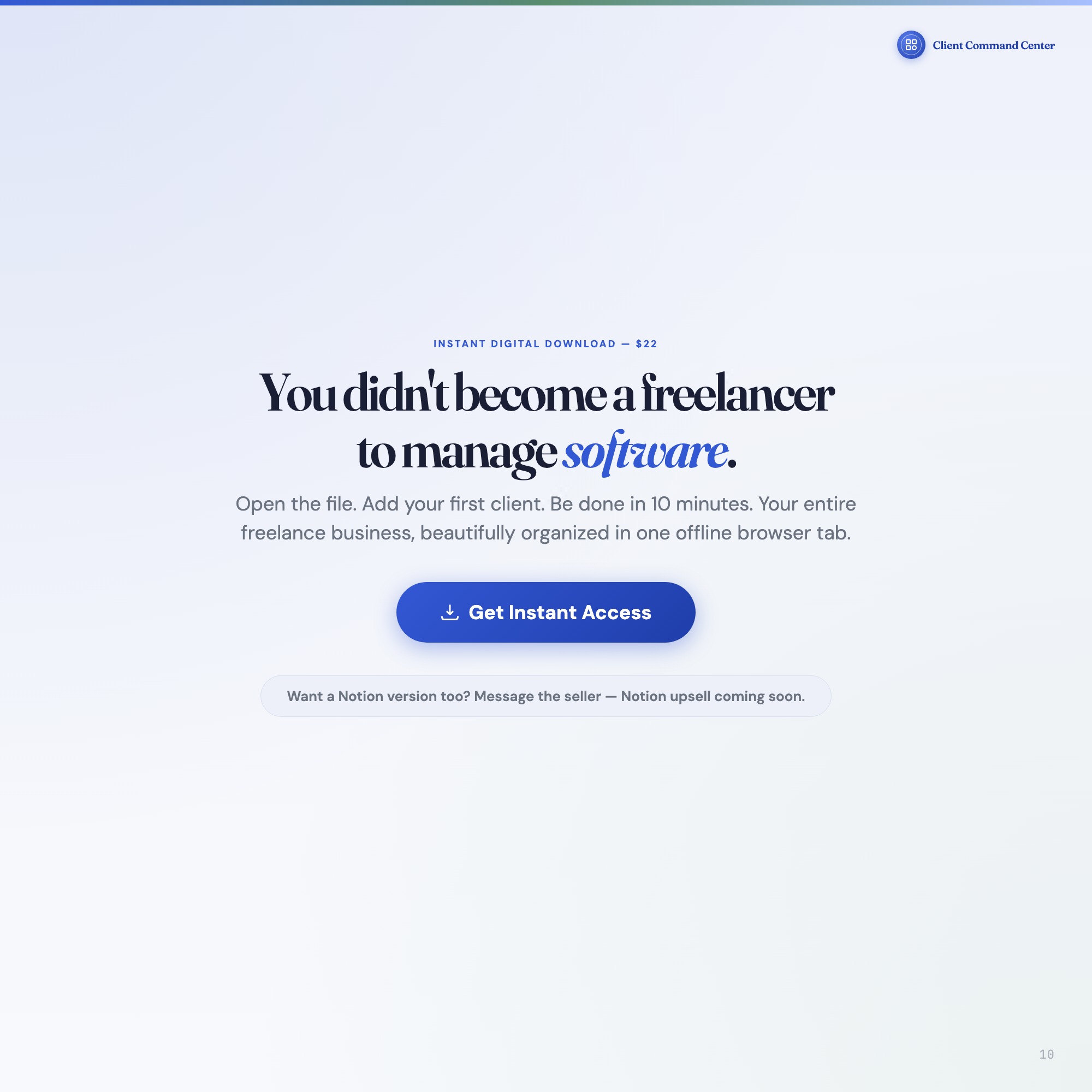 Interactive Freelancer Dashboard | Client & Project Command Center | Invoice Tracker | Digital Download — image 10