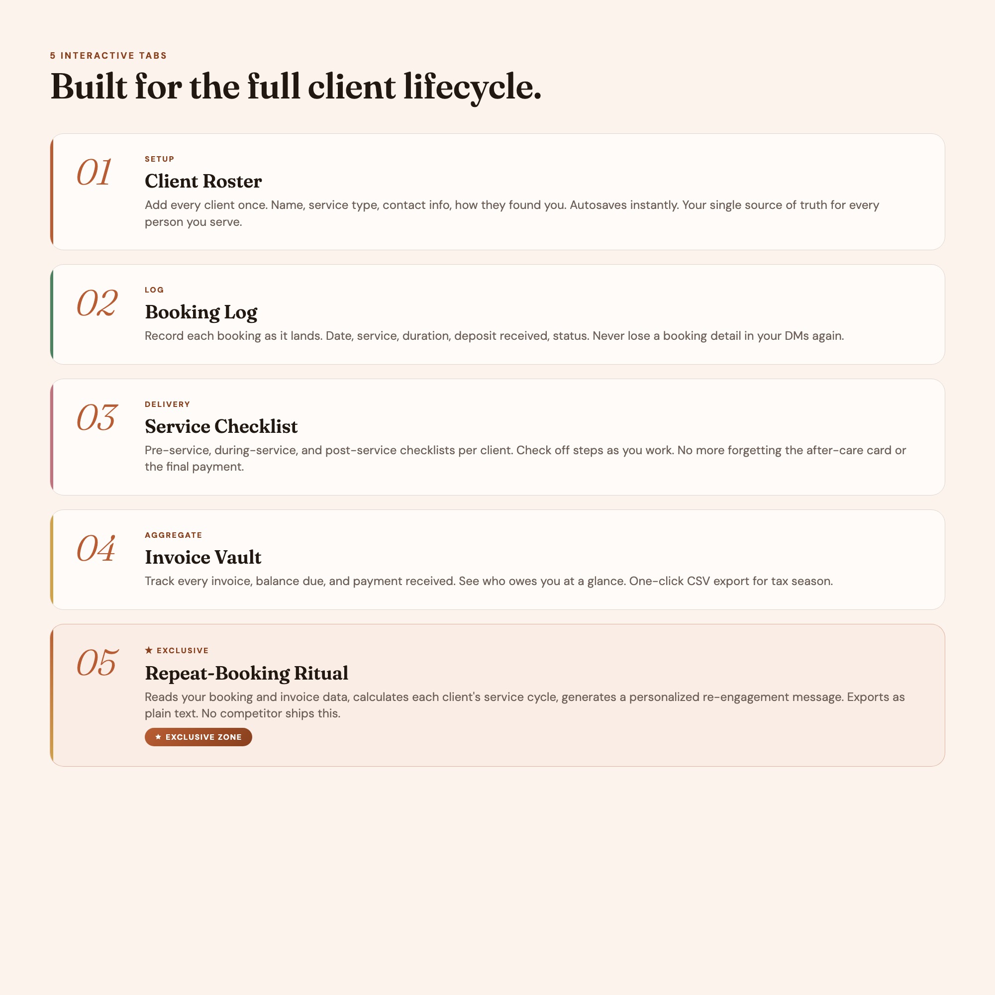 Service Business Client Booking Dashboard — image 3