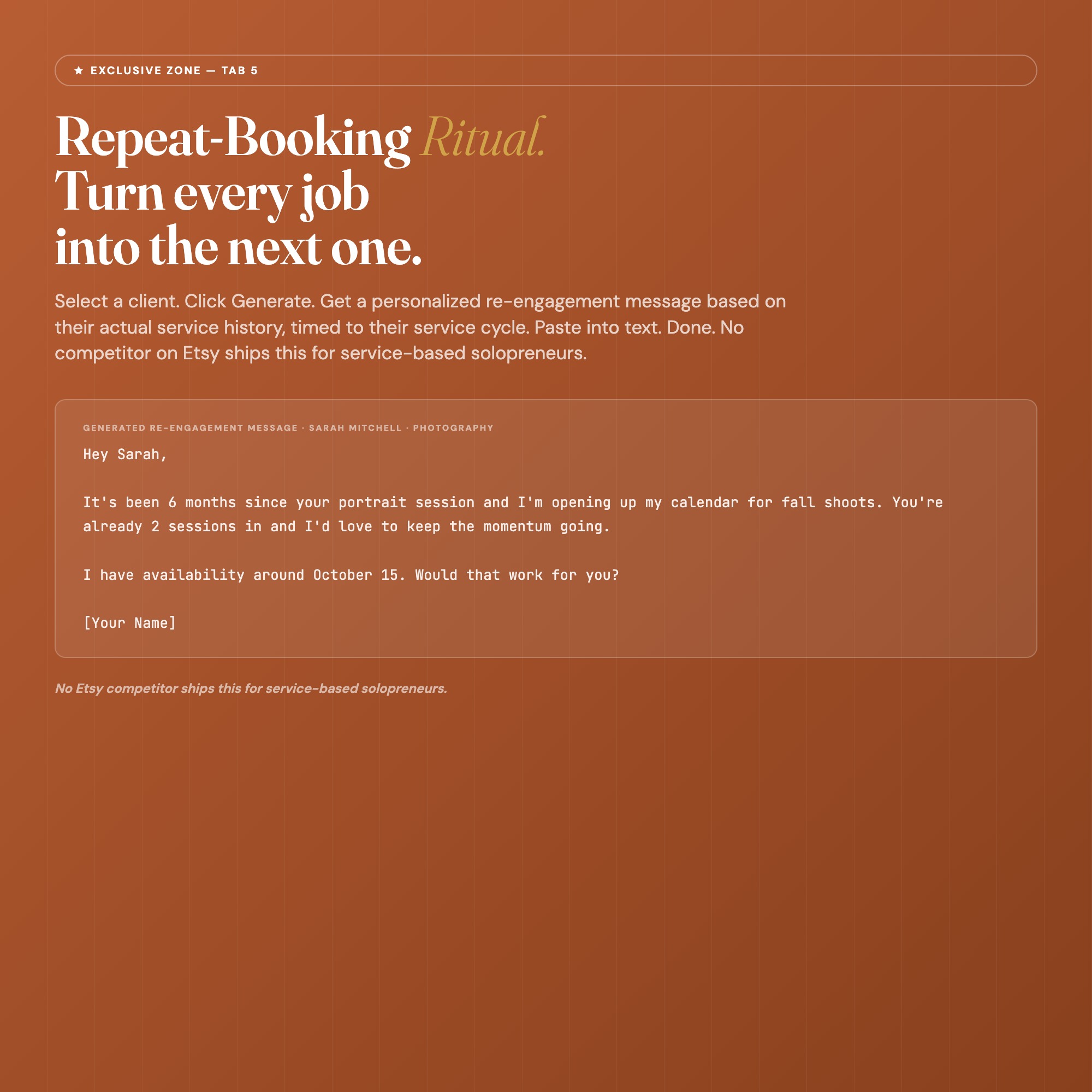 Service Business Client Booking Dashboard — image 4