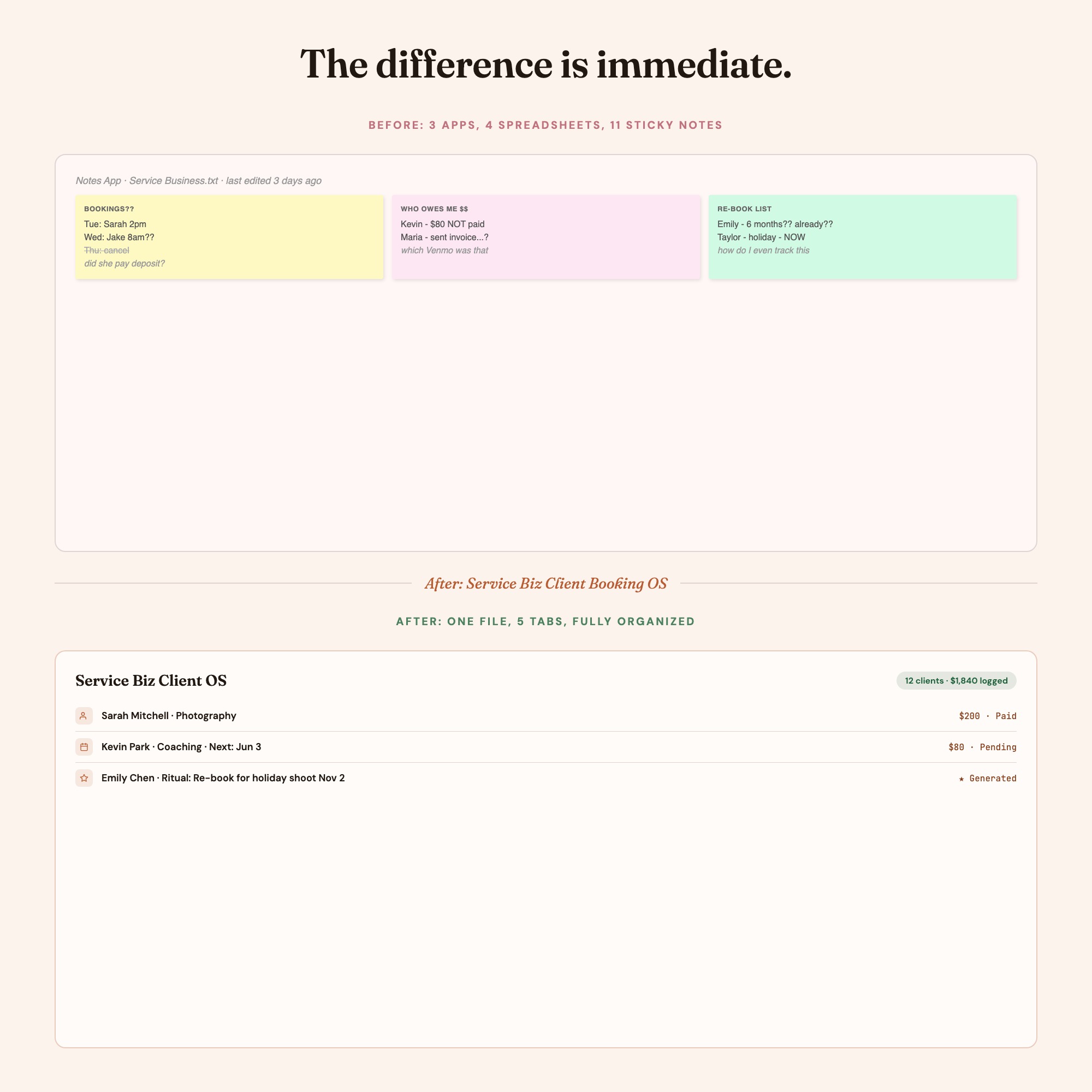 Service Business Client Booking Dashboard — image 7